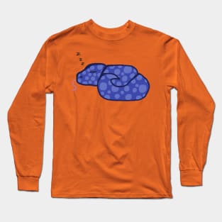 Sleeping Blue Spotted Snake Long Sleeve T-Shirt